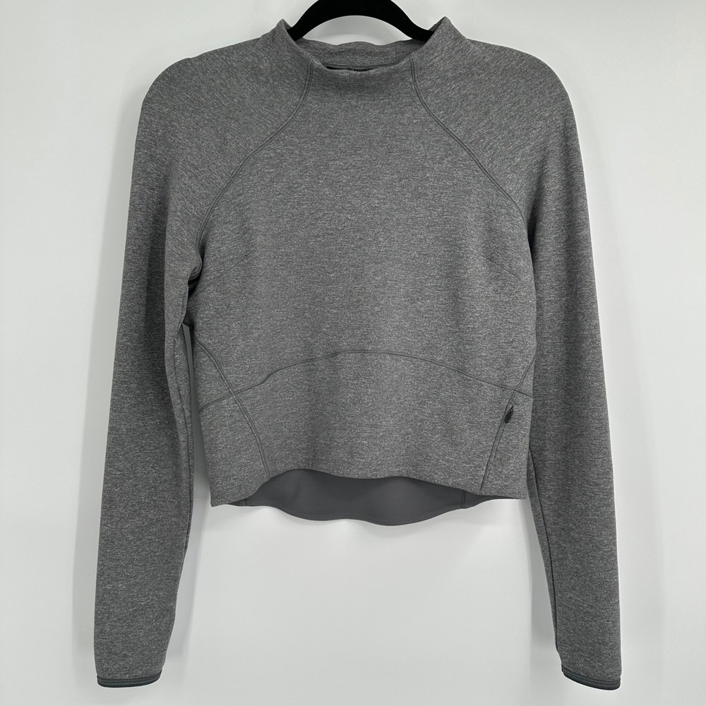 Lululemon Hill And Valley Mock Neck‎ Heathered Slate Top Shirt Size 6